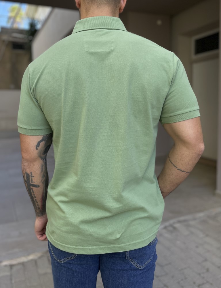 Everbest ανδρική φιστικί πικέ Polo μπλούζα Plus Size 252832F φωτογραφία